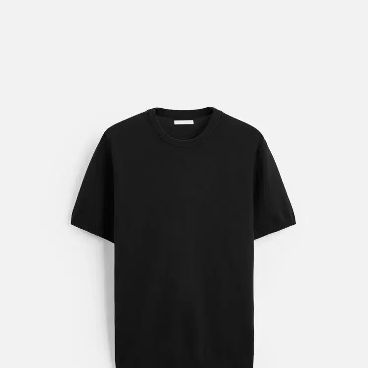 [BUNJANG] Zara Fluid Knit T-Shirt Black M / 자라 플루이드 니트 티셔츠 블랙 m