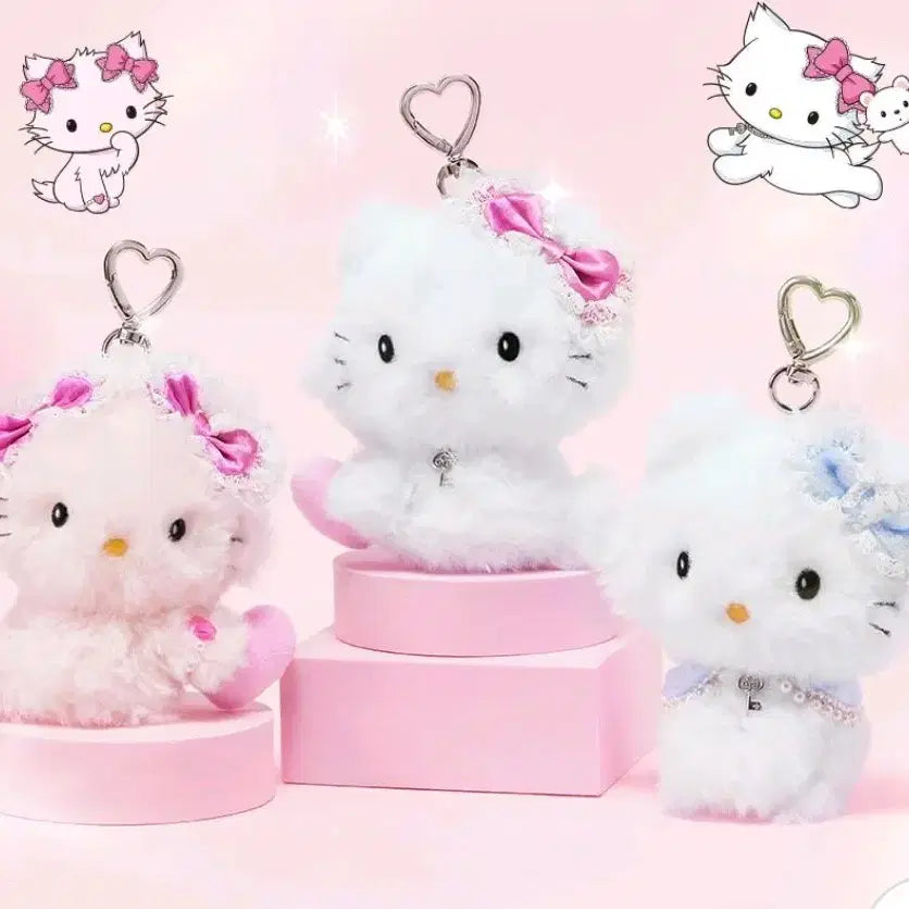 [BUNJANG] Filimili x Chami Kitty Doll Keychain Set (3 Types) / 필리밀리x챠미키티 인형키링 3종 풀세트