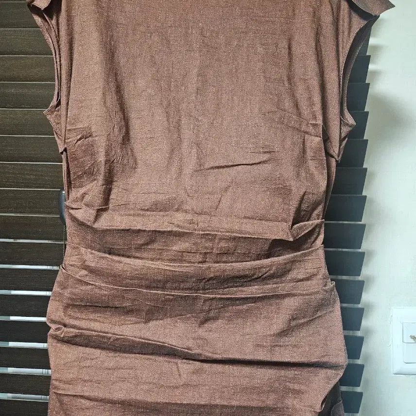[BUNJANG] Lanvin Brown Linen Layered Dress / 랑방 브라운 린넨 레이어드 원피스