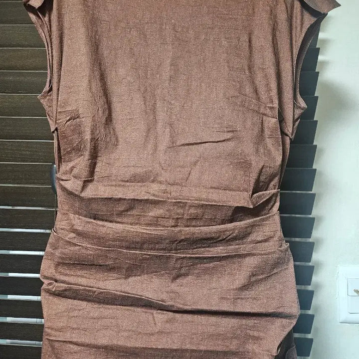 [BUNJANG] Lanvin Brown Linen Layered Dress / 랑방 브라운 린넨 레이어드 원피스