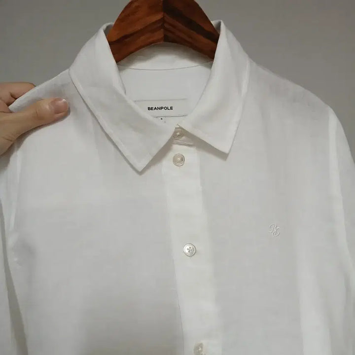 [BUNJANG] Beanpole Ladies Linen Short Sleeve Shirt / BEANPOLE 빈폴레이디스 로고 마 린넨 여성 셔츠 남방 반팔