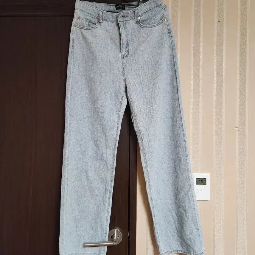 [BUNJANG] Light Wash Denim Wide Fit Summer Pants / 연청 여름대님