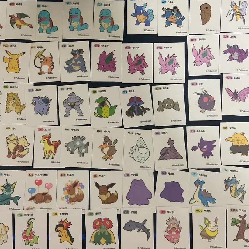 [BUNJANG] Pokemon Stickers Bundle (250+) / 포켓몬 띠부씰(250개 이상)