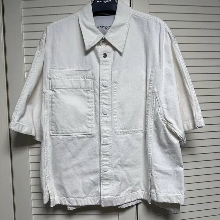 [BUNJANG] Wooyoungmi Short Sleeve Denim Jacket White / 우영미 숏슬리브 데님 자켓 화이트