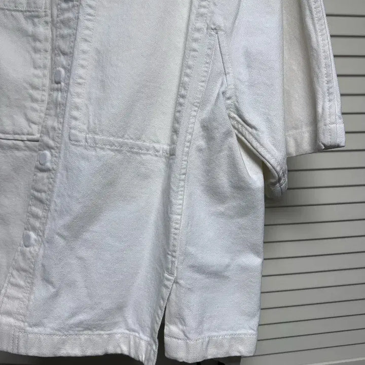[BUNJANG] Wooyoungmi Short Sleeve Denim Jacket White / 우영미 숏슬리브 데님 자켓 화이트