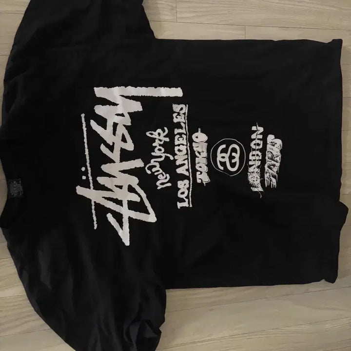 [BUNJANG] Stussy Tour Short Sleeve T-shirt Black / 스투시 투어 반팔 티셔츠 블랙