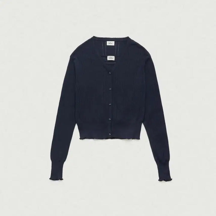 [BUNJANG] TheBarnet Eyelet Cardigan and Camisole Set Navy / 더바넷 아일렛 가디건 나시 세트 네이비(F)