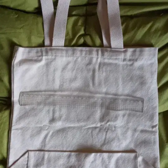[BUNJANG] Flower Print Canvas Tote Bag - Ivory / 미사용) 새 상품) 플라워 프린트 아이보리 캔버스 토트백