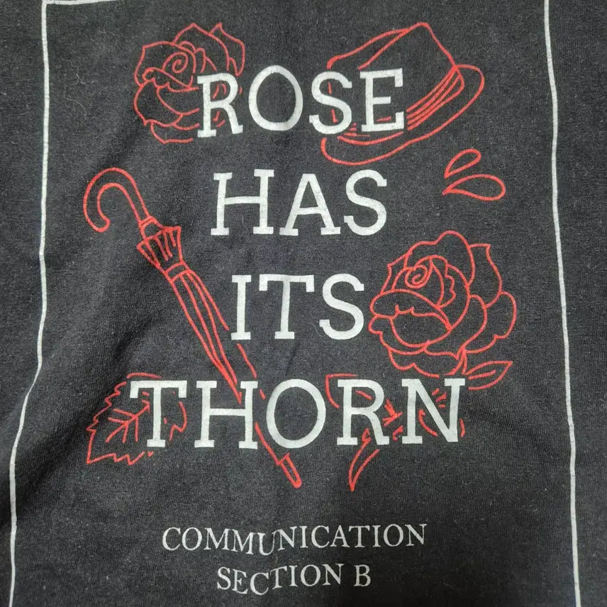 [BUNJANG] Gildan Rose Thorn Graphic T-Shirt / 길단 장미가시 반팔티