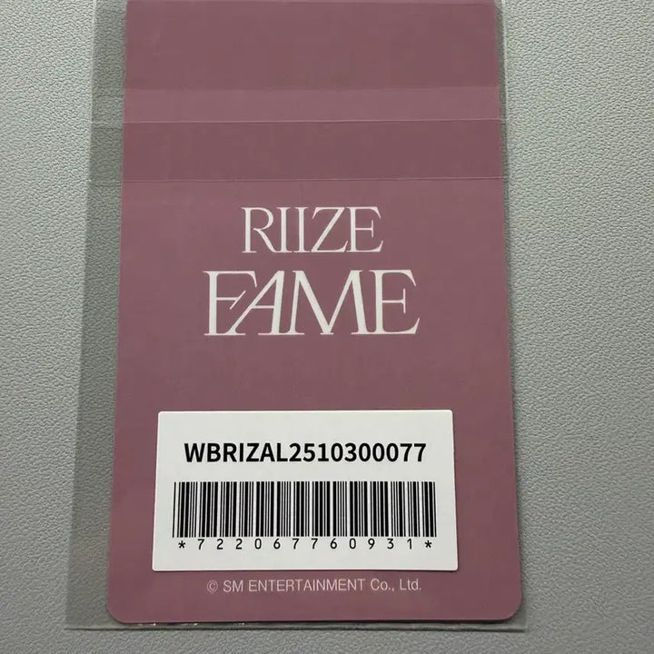 [BUNJANG] RIIZE Sungchan Fame Weverse Photocard (Unsealed) / 라이즈 성찬 fame 위버스 포토카드 미개봉