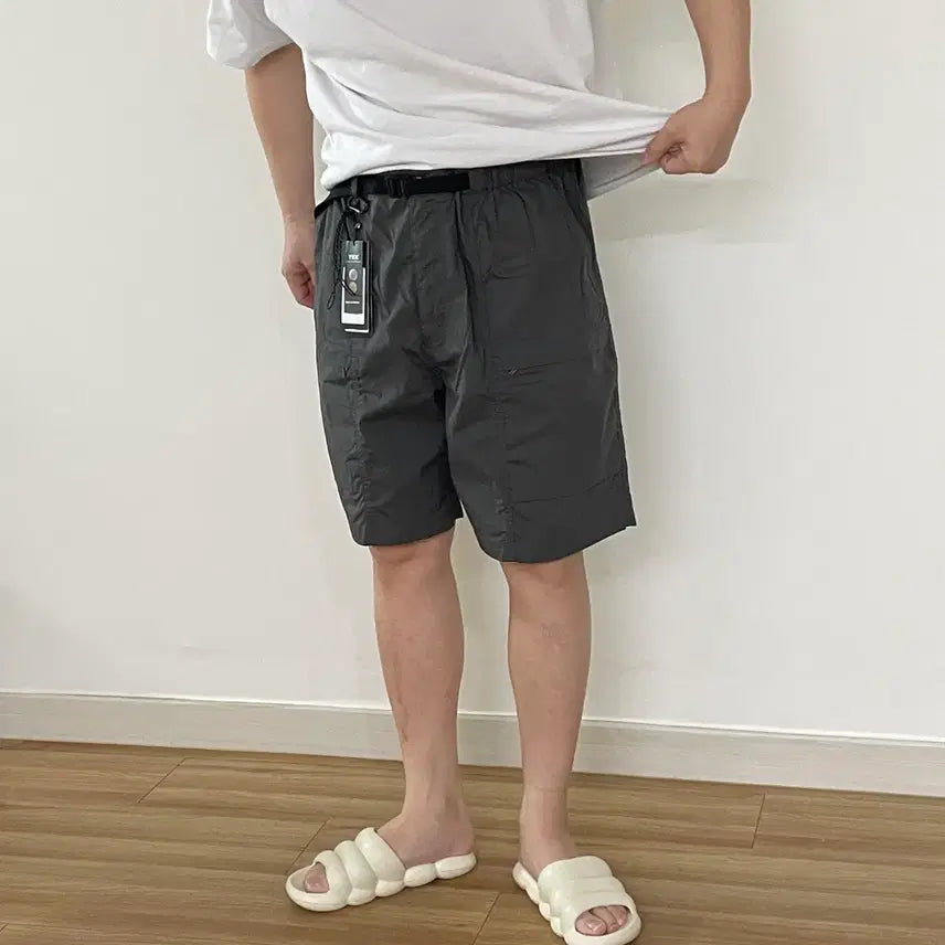 [BUNJANG] Musinsa Standard City Leisure CN Belted Utility Shorts Grey / (새상품) 무탠다드 시티 레저 CN 벨티드 유틸리티 쇼츠 [그레이] 38