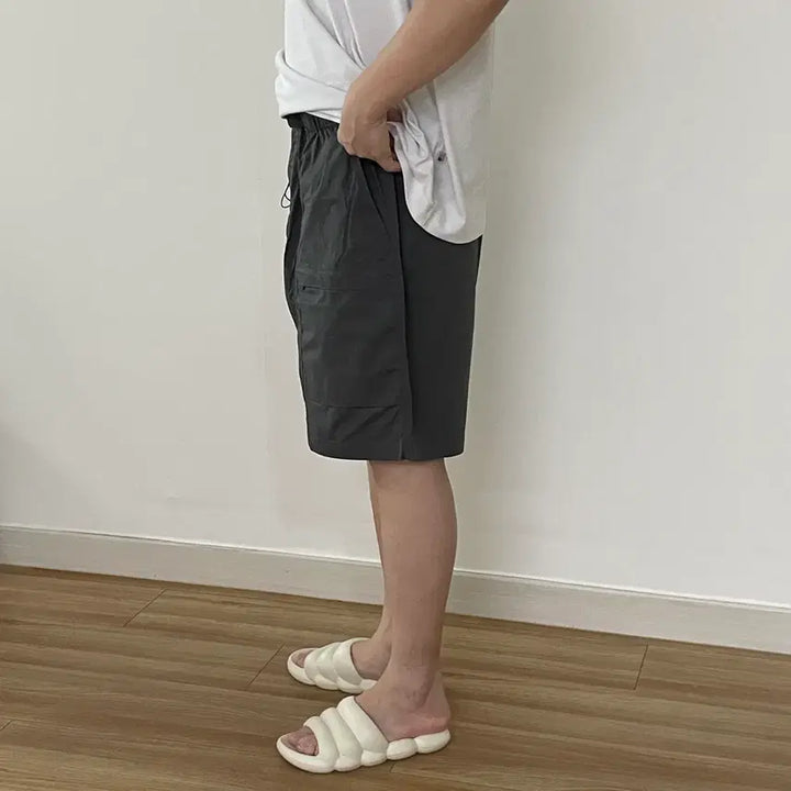 [BUNJANG] Musinsa Standard City Leisure CN Belted Utility Shorts Grey / (새상품) 무탠다드 시티 레저 CN 벨티드 유틸리티 쇼츠 [그레이] 38