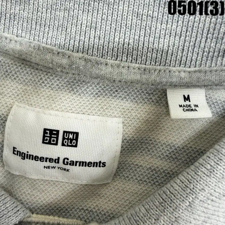 [BUNJANG] Uniqlo Striped Short Sleeve Polo Shirt Medium / M 유니클로 스트라이프 반팔 카라티셔츠 0501(3)