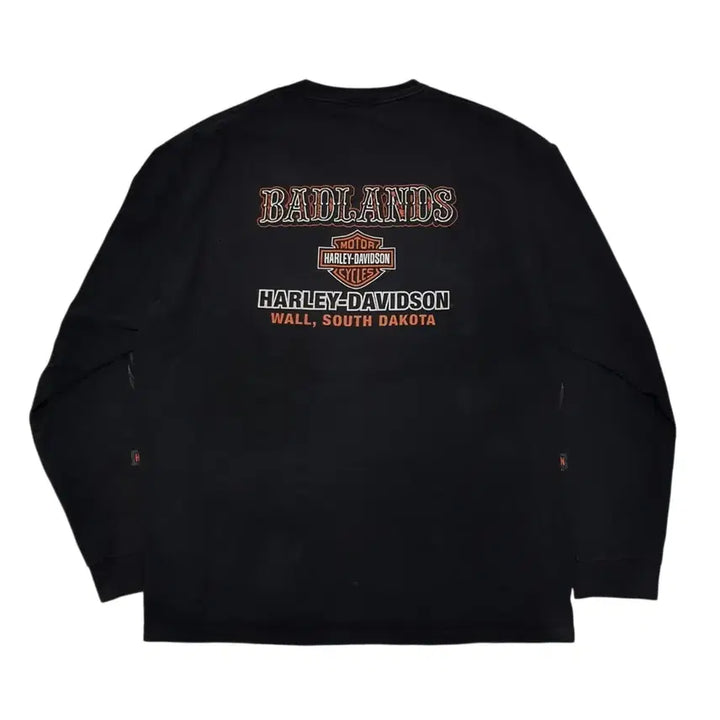 [BUNJANG] Harley-Davidson Flame Long Sleeve Pocket T-Shirt XL / 할리데이비슨 플레임 롱슬리브 포켓 티셔츠 XL (105-110)