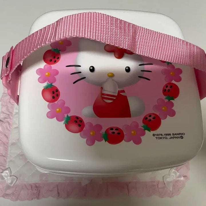 [BUNJANG] Classic Strawberry Kitty Lunch Box / 고전 딸기 키티 도시락통