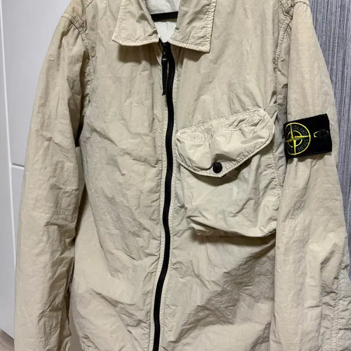 [BUNJANG] Stone Island Naslan Light Overshirt Ecru L / 21fw 스톤아일랜드 나슬란 오버셔츠 에크루 L사이즈