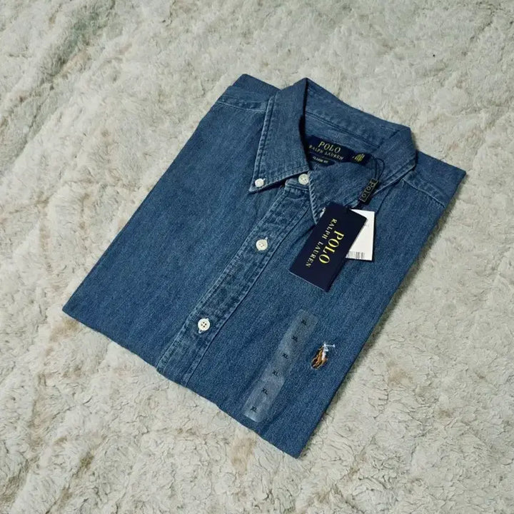 [BUNJANG] Polo Ralph Lauren Classic Fit Mid-Wash Denim Shirt / 폴로 랄프로렌 중청 데님 셔츠 클래식핏 새제품
