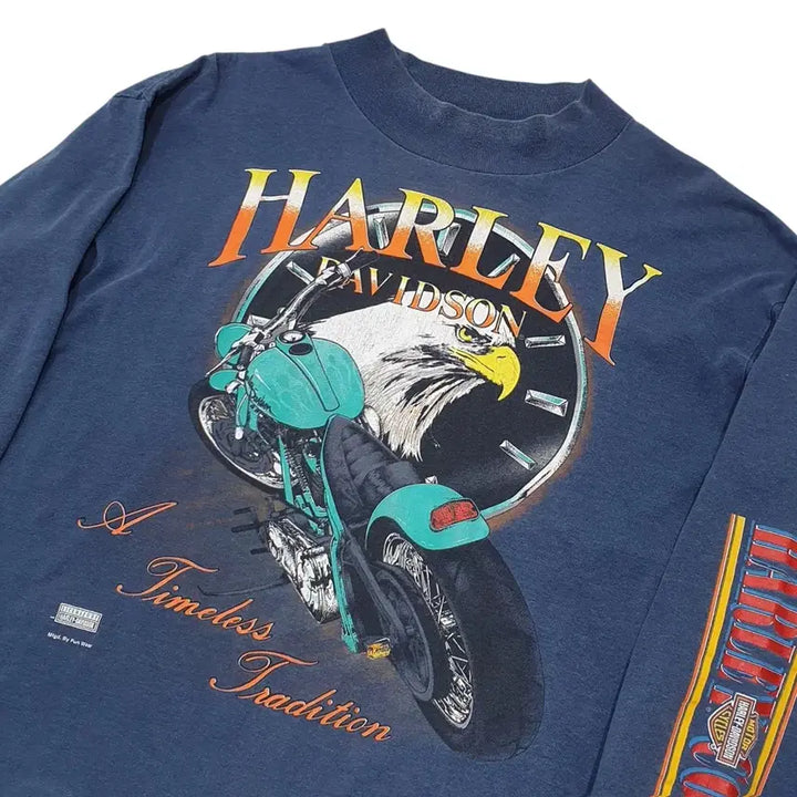 [BUNJANG] Vintage Harley-Davidson Long Sleeve T-Shirt Single Stitch XL / 빈티지 할리데이비슨 롱슬리브 90s 싱글스티치 XL (110-125)