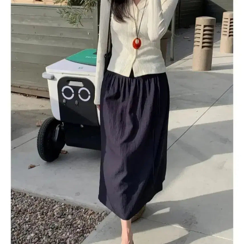 [BUNJANG] Edmure Canal Strap Long Skirt / 에드모어 카넬 스트랩 롱스커트