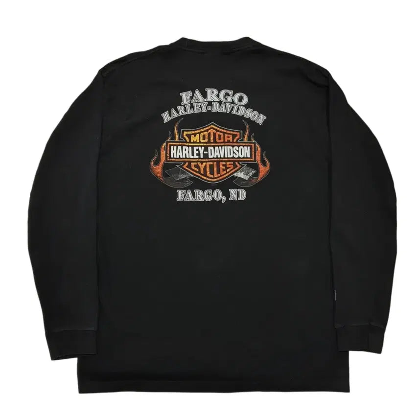[BUNJANG] Harley-Davidson Flame Long Sleeve T-Shirt XL / 할리데이비슨 롱슬리브 플레임 티셔츠 XL (105-110)