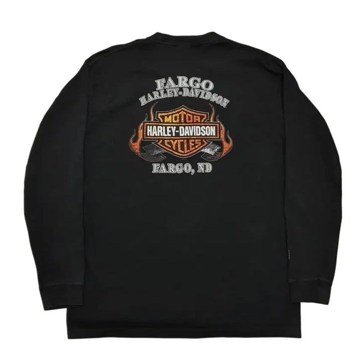 [BUNJANG] Harley-Davidson Flame Long Sleeve T-Shirt XL / 할리데이비슨 롱슬리브 플레임 티셔츠 XL (105-110)
