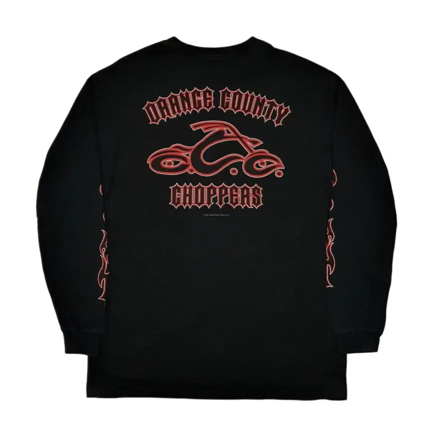 [BUNJANG] Orange County Choppers Flame Long Sleeve T-Shirt XL / 오렌지카운티 초퍼스 플레임 롱슬리브 티셔츠 XL (105)