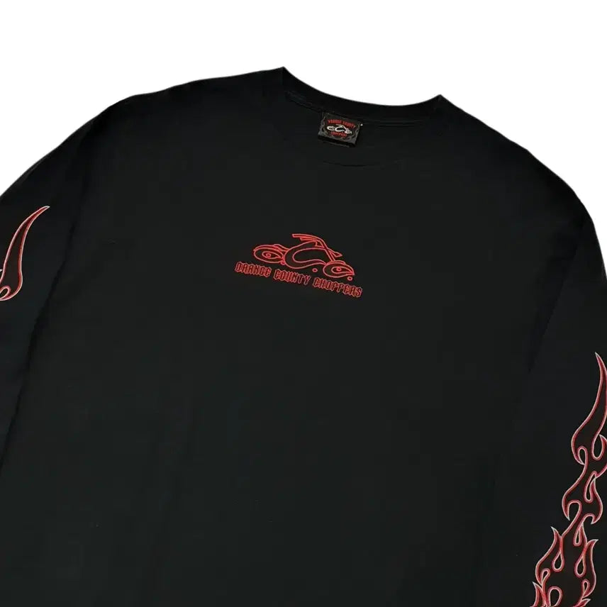 [BUNJANG] Orange County Choppers Flame Long Sleeve T-Shirt XL / 오렌지카운티 초퍼스 플레임 롱슬리브 티셔츠 XL (105)