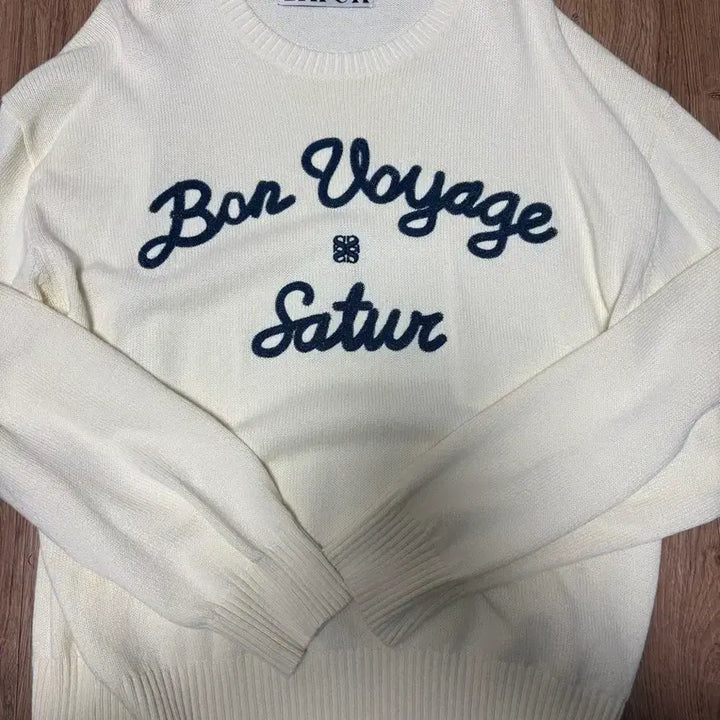 [BUNJANG] SATUR Bon Voyage Knit Ivory XL / SATUR 본보야지 니트 아이보리 xl