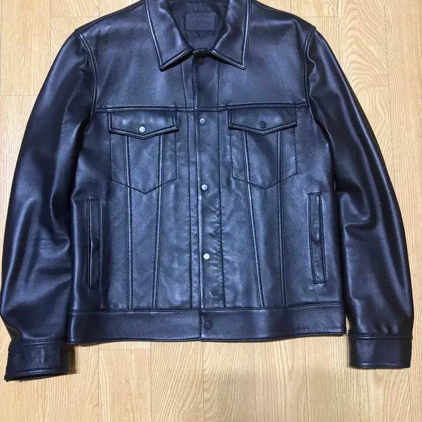[BUNJANG] JILLSTUART NEW YORK Type 3 Lambskin Leather Trucker Jacket L / 질스튜어트 뉴욕 양가죽 타입3 트러커 레더 자켓L