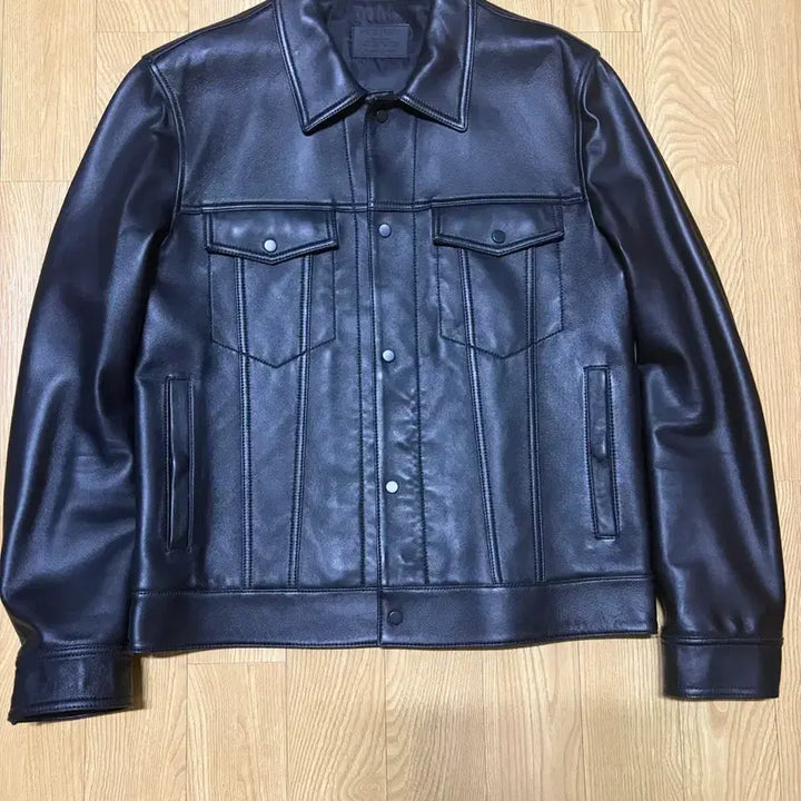 [BUNJANG] JILLSTUART NEW YORK Type 3 Lambskin Leather Trucker Jacket L / 질스튜어트 뉴욕 양가죽 타입3 트러커 레더 자켓L