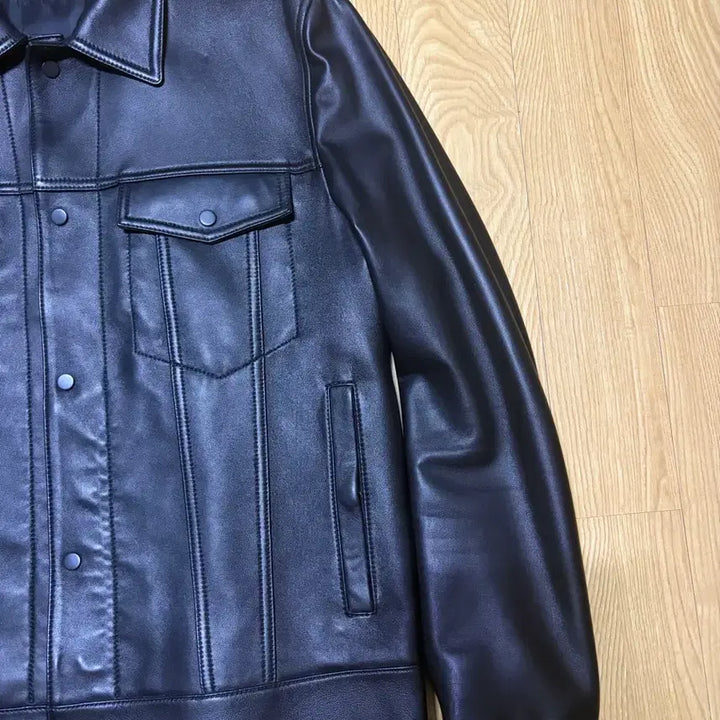[BUNJANG] JILLSTUART NEW YORK Type 3 Lambskin Leather Trucker Jacket L / 질스튜어트 뉴욕 양가죽 타입3 트러커 레더 자켓L