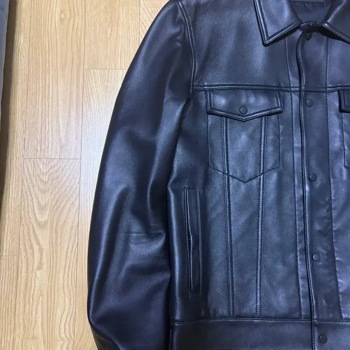 [BUNJANG] JILLSTUART NEW YORK Type 3 Lambskin Leather Trucker Jacket L / 질스튜어트 뉴욕 양가죽 타입3 트러커 레더 자켓L