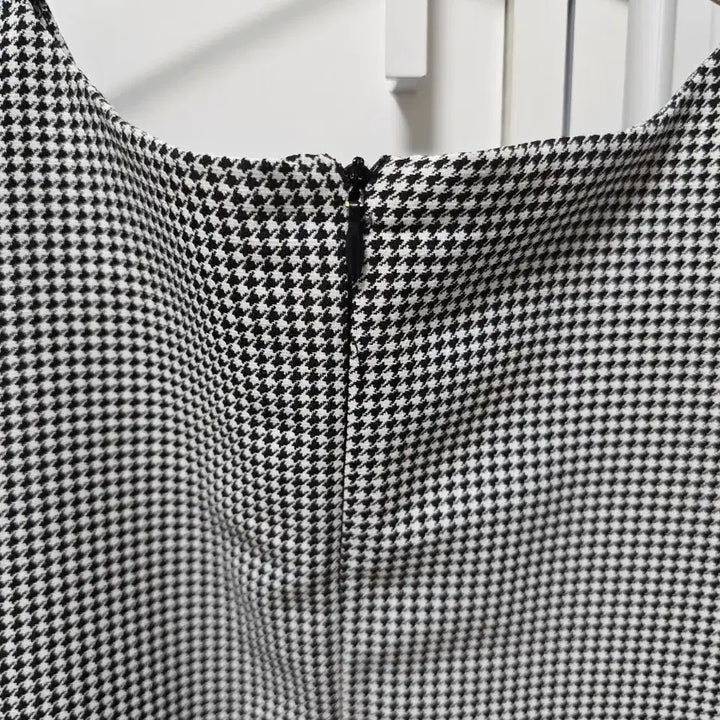 [BUNJANG] Zara Basic Puff Sleeve Mini Dress Houndstooth Check / 자라 베이직 퍼프소매 미니원피스