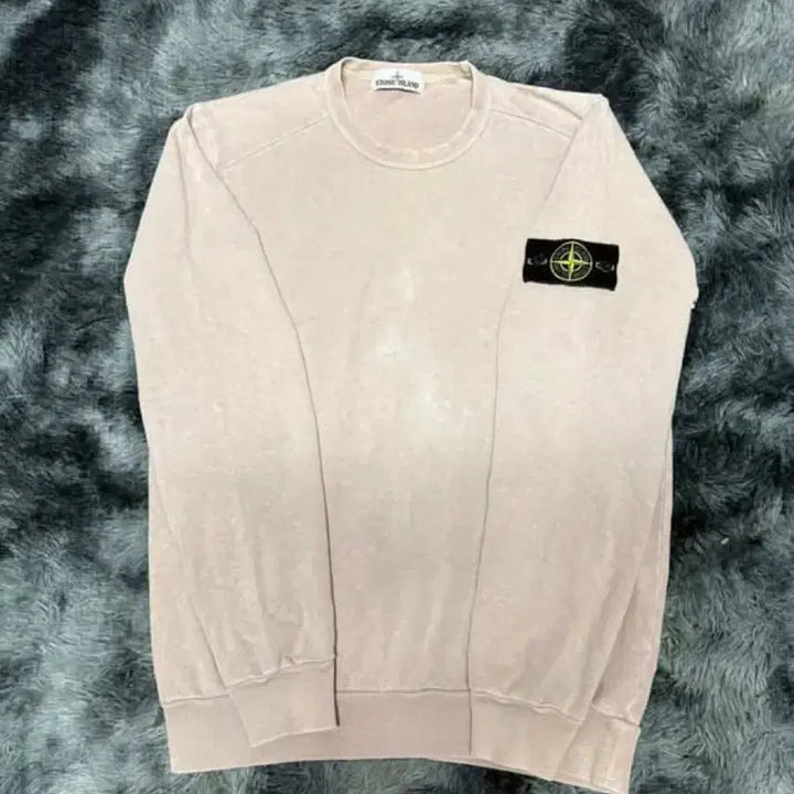 [BUNJANG] Stone Island Crewneck Sweatshirt (Beige, Size L) / [정품/L사이즈]스톤아일랜드 맨투맨