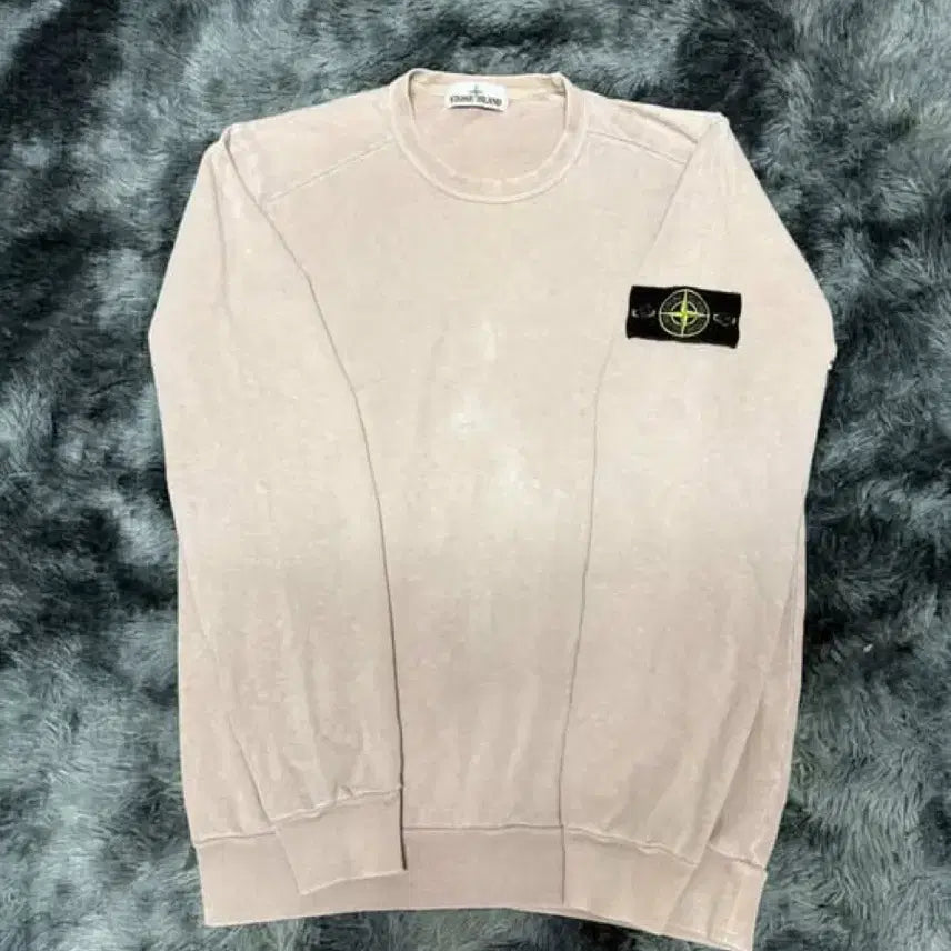 [BUNJANG] Stone Island Crewneck Sweatshirt (Beige, Size L) / [정품/L사이즈]스톤아일랜드 맨투맨
