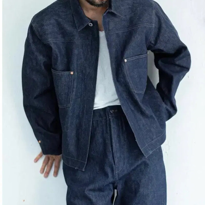 [BUNJANG] Niceness Cream.L Denim Jacket / Niceness Cream.L 데님자켓