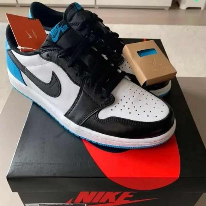[BUNJANG] Nike Air Jordan 1 Retro Low OG Black Dark Powder Blue / 조던 1 레트로 로우 OG 블랙 앤 다크 파우더 블루