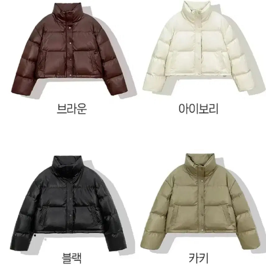 [BUNJANG] Short Padding Jacket Black, Brown / 에이블리 숏패딩 블랙, 브라운