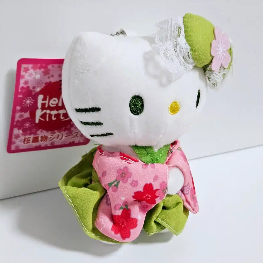 [BUNJANG] Sanrio Authentic Kimono Kitty Matcha Doll Keyring / 산리오 정품 기모노 키티 말차 인형 키링