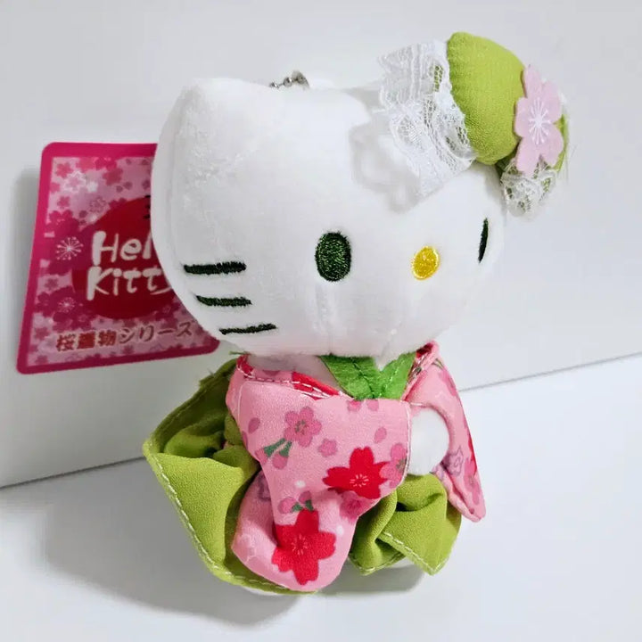 [BUNJANG] Sanrio Authentic Kimono Kitty Matcha Doll Keyring / 산리오 정품 기모노 키티 말차 인형 키링