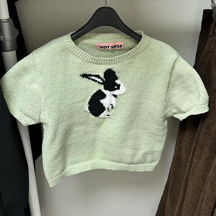 [BUNJANG] Attirance Round Neck Short Sleeve Knit / 아뜨랑스 라운드넥 반팔니트