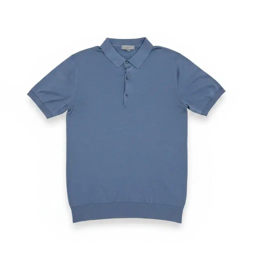[BUNJANG] COS Silk Cotton Collar T-Shirt Men S Navy / COS 실크 코튼 카라티 | Men S