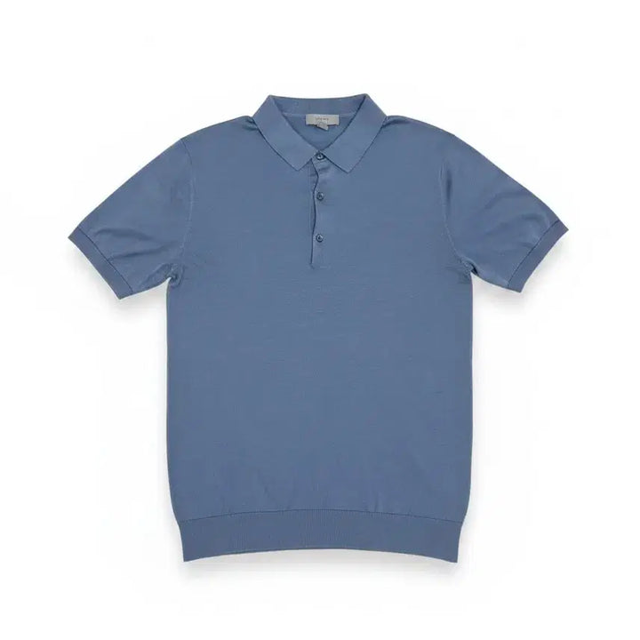 [BUNJANG] COS Silk Cotton Collar T-Shirt Men S Navy / COS 실크 코튼 카라티 | Men S