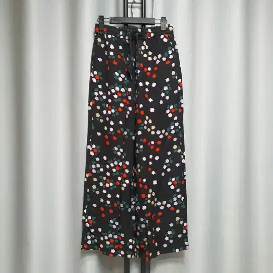 [BUNJANG] Marimekko Signature Flower Banding Wide Pants / 마리메꼬 시그니처 플라워 밴딩 와이드 팬츠