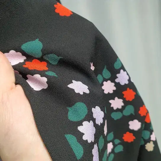[BUNJANG] Marimekko Signature Flower Banding Wide Pants / 마리메꼬 시그니처 플라워 밴딩 와이드 팬츠