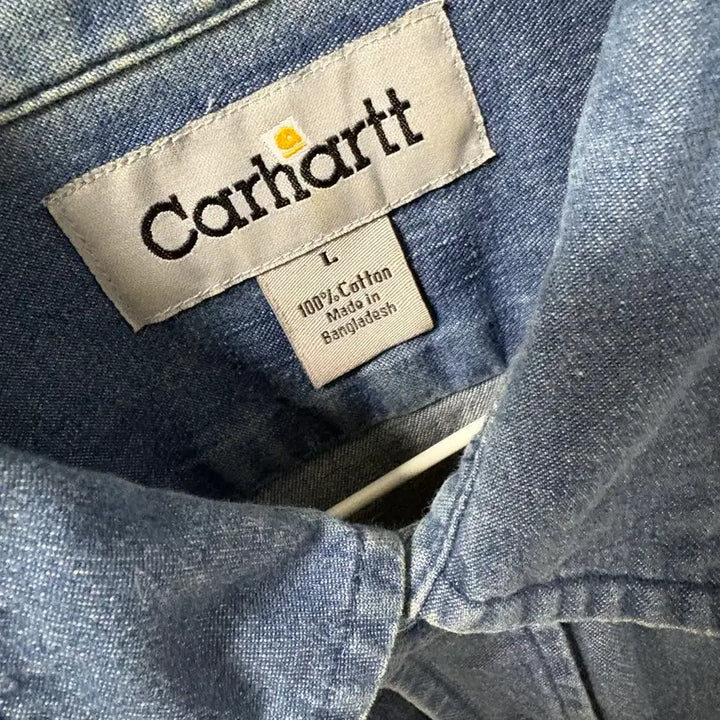 [BUNJANG] Carhartt Cropped Denim Shirt Jacket / 칼하트 크롭 데님 셔츠 자켓