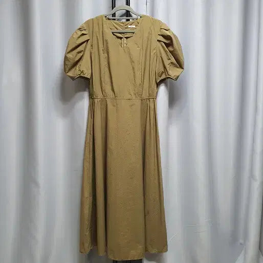[BUNJANG] Bari Puff Short-Sleeve Long Dress / bari 바리 반팔 퍼프 바스락 롱 원피스