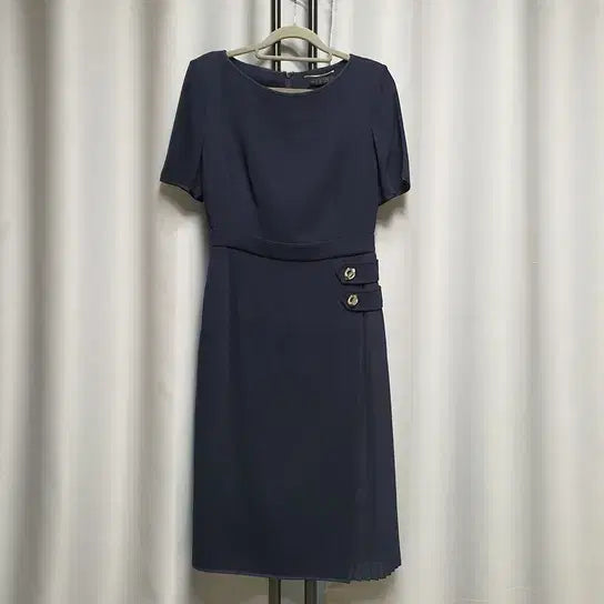 [BUNJANG] MICAHH Pleated Short Sleeve Silk Dress / MICAHH 미샤 스튜디오 플리츠 반팔 실크 원피스