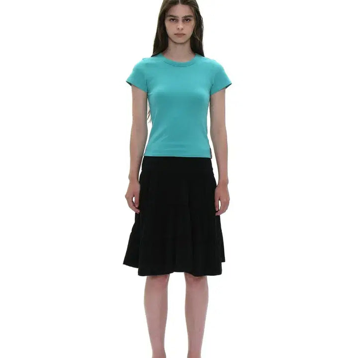 [BUNJANG] Partamento Women Shirring Midi Skirt Black / 파르티멘토 우먼 셔링 미디 스커트 블랙