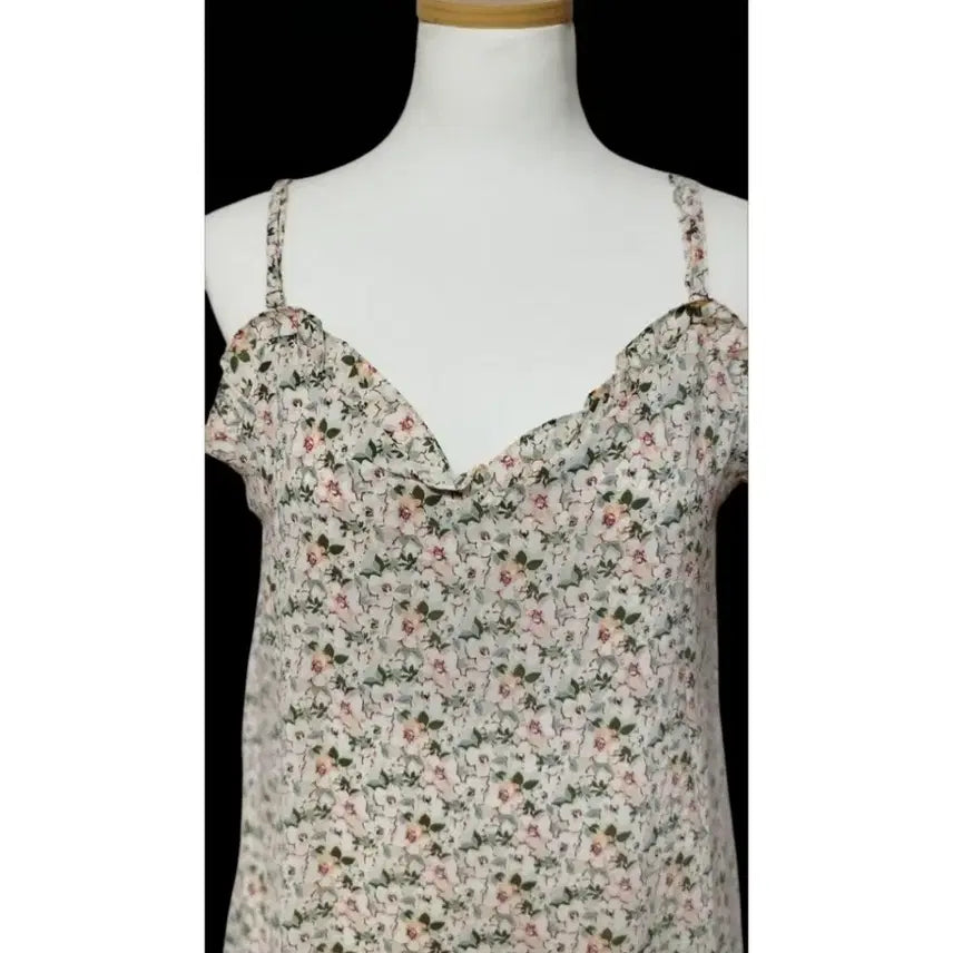 [BUNJANG] Plus Size Chiffon Sleeveless Maxi Dress - Floral Pattern / [새제품] 빅사이즈 나시 원피스, 쉬폰 원피스, 바캉스 원피스